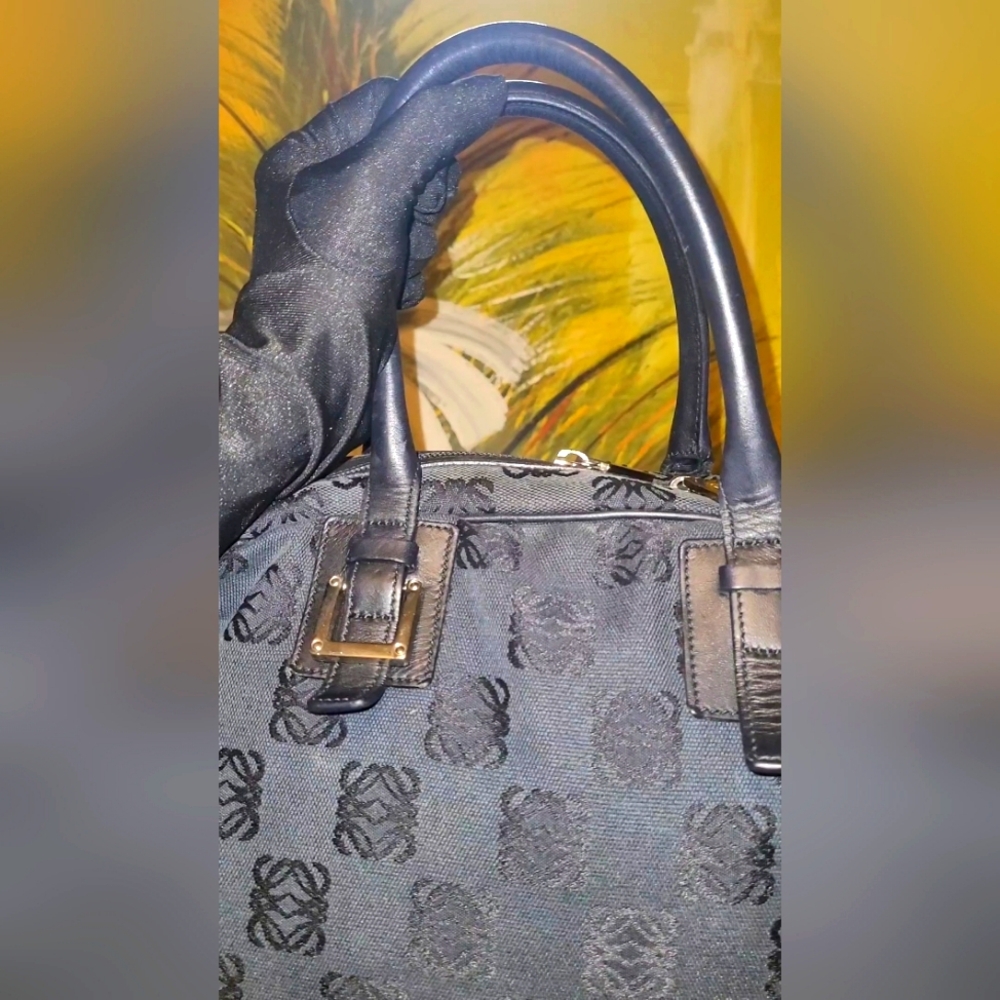 Loewe Black Patterned Satchel - Picture 3 of 16
